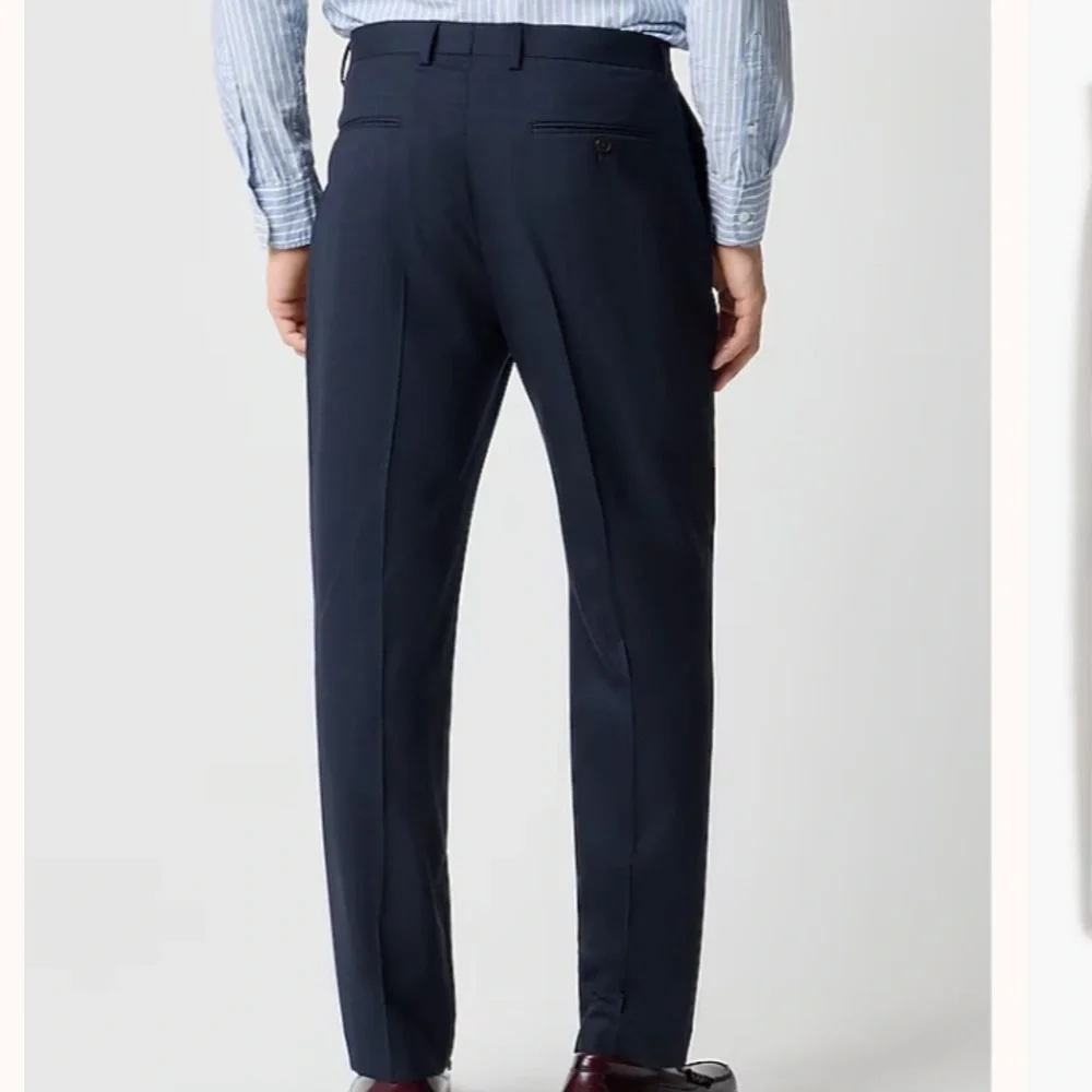 J crew heather navy Classic-fit Thompson worsted wool suit pant 31x30